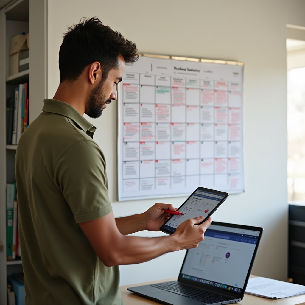 Calendar and checklist showing tax compliance deadlines and ongoing obligations throughout the year